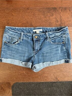 Forever 21 Blue Cuffed Denim Jean Shorts